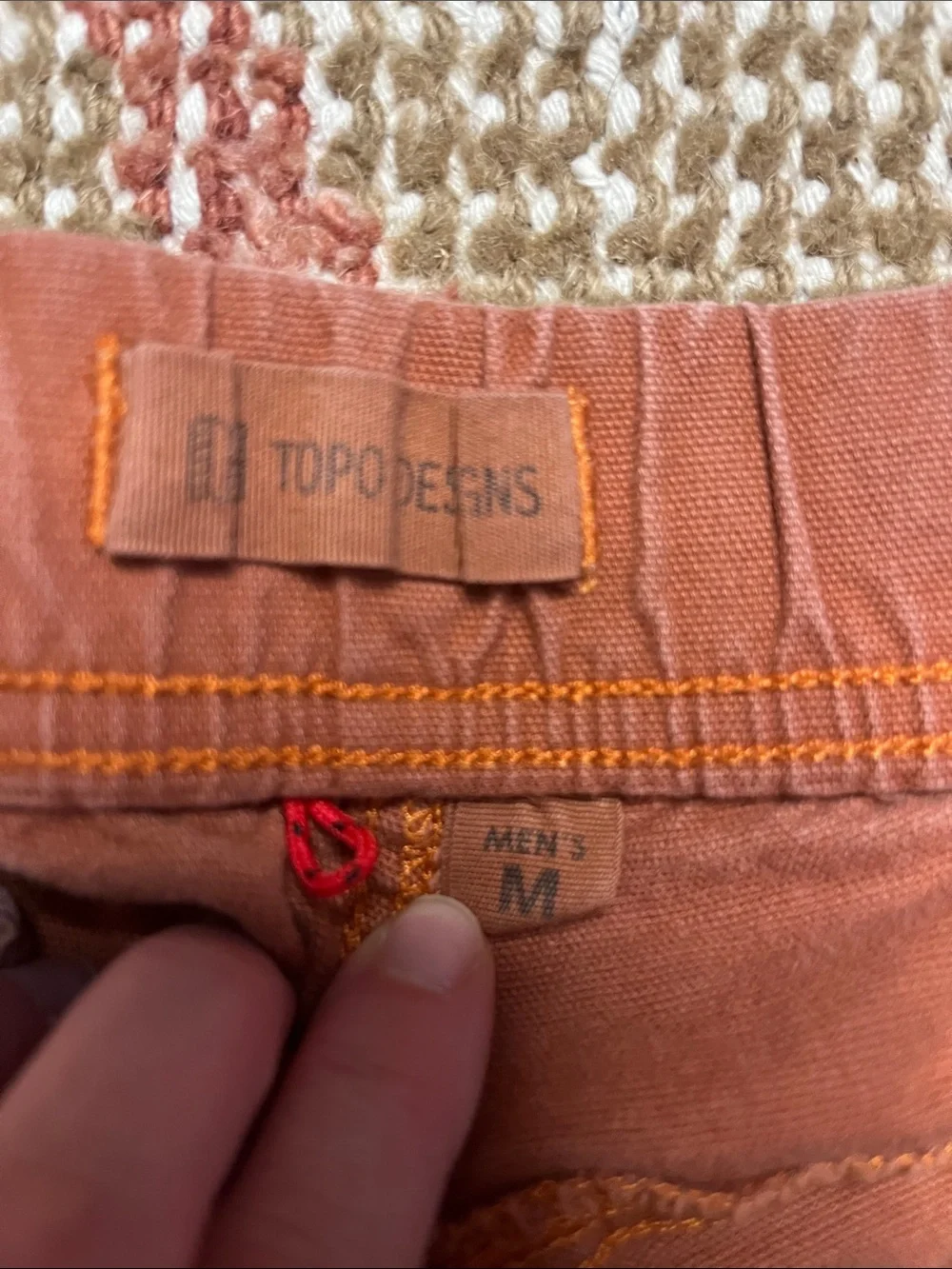 Topo Designs Dirt Pants Burnt Orange Rust Men’s Medium EUC - Picture 5 of 8